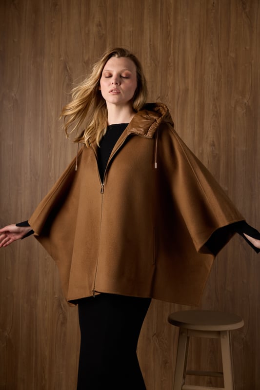 Hooded Cashmere Cape, view 4