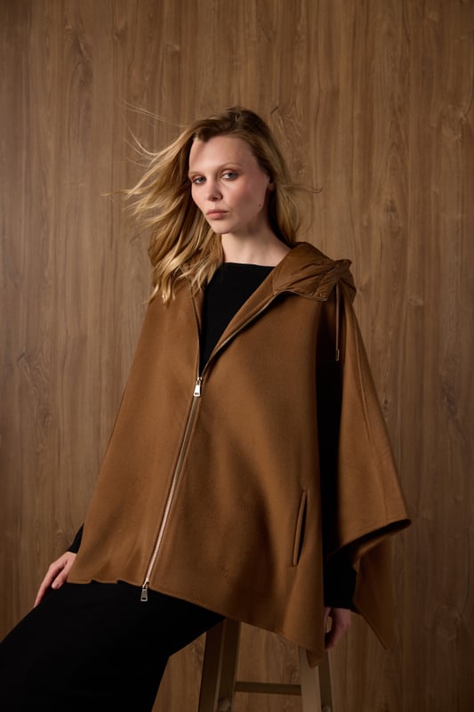 Hooded Cashmere Cape, view 5