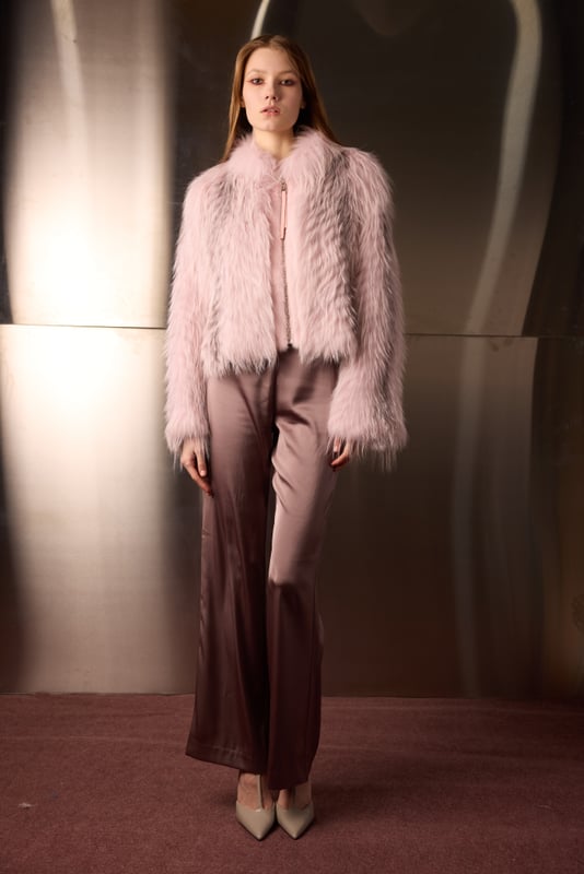 Pink Marble Fox Jacket, view 4