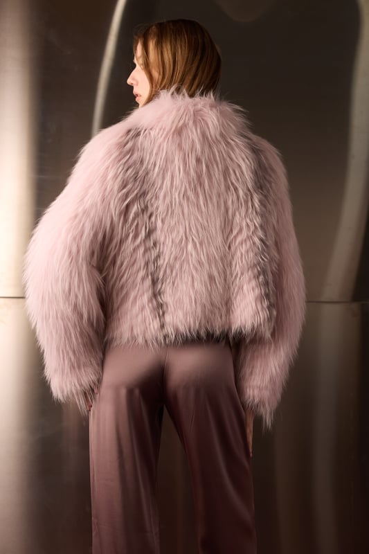 Pink Marble Fox Jacket, view 3