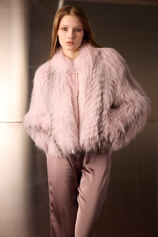 Pink Marble Fox Jacket, view 2